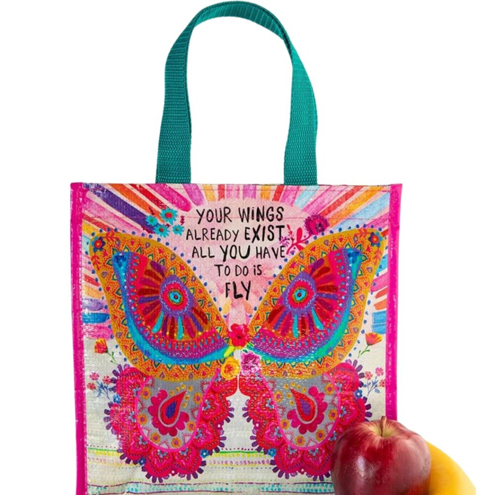 Natural Life Hot Pink Butterfly Insulated Lunch Box-Wings NWT